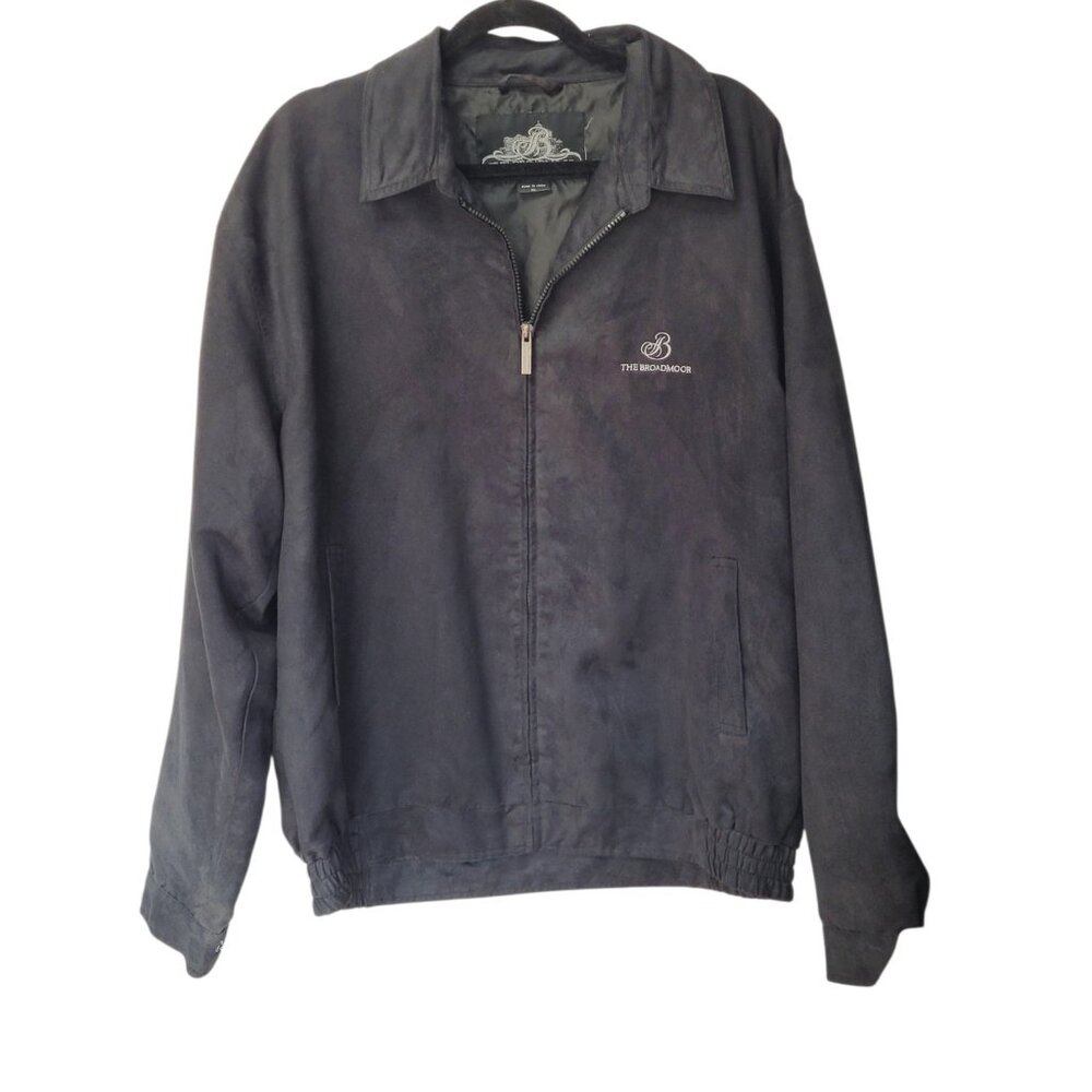 The Broadmoor Golf Club Jacket Men’s XL Full Zip Brushed Fabric Pockets Lined
